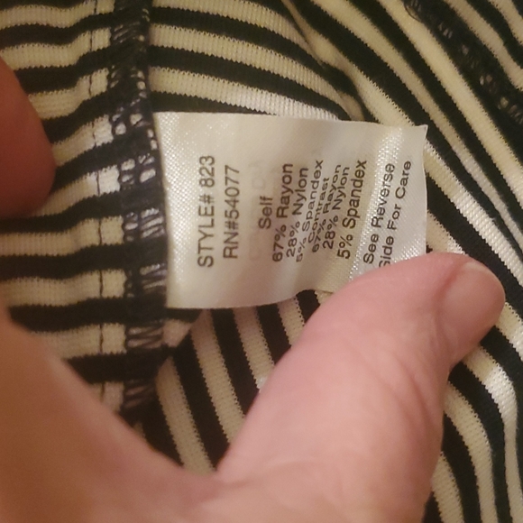 CAbi 823 Nautical Double Breasted Jacket Navy White Striped Jack size La… - Picture 4 of 12